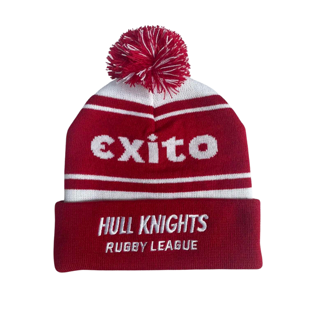 Hull Knights Rugby League Bobble Hat Red