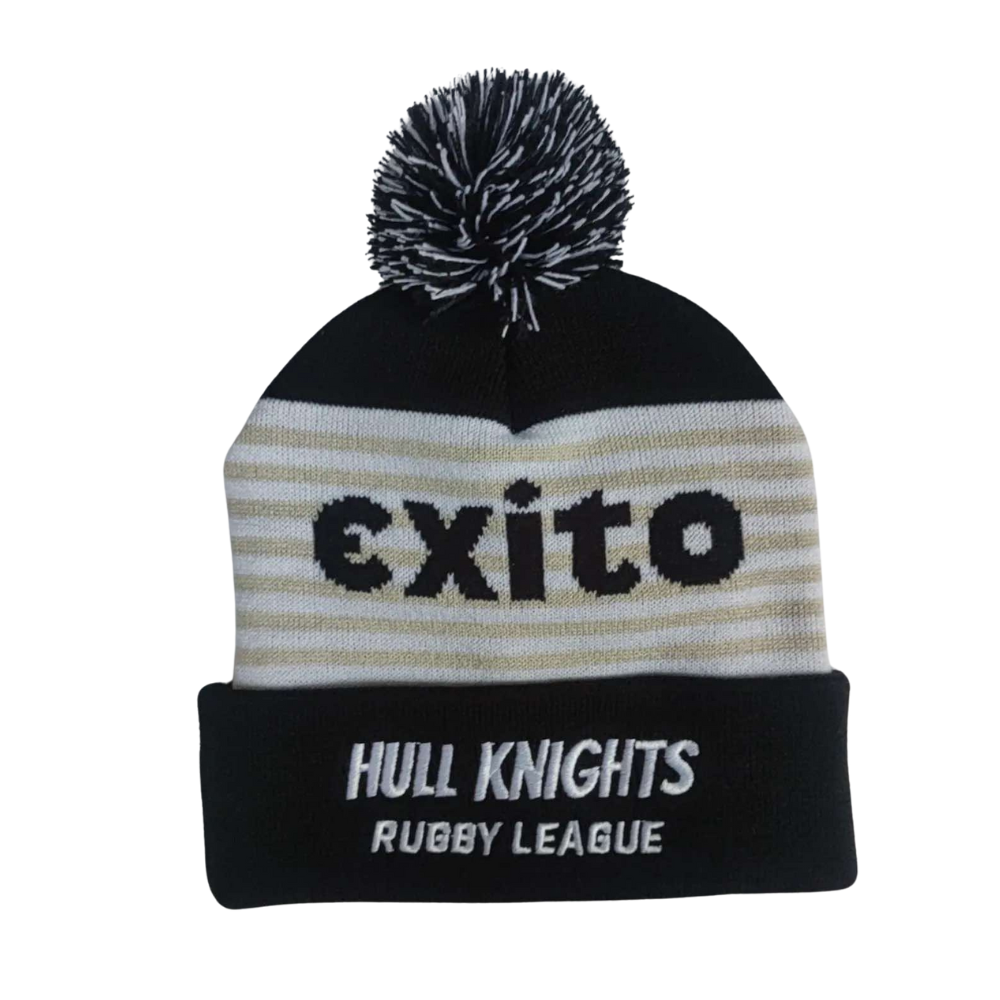 Hull Knights Rugby League Bobble Hat Black