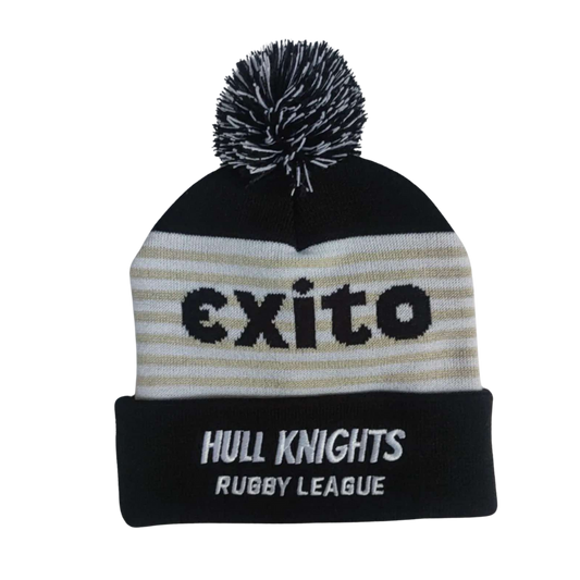 Hull Knights Rugby League Bobble Hat Black